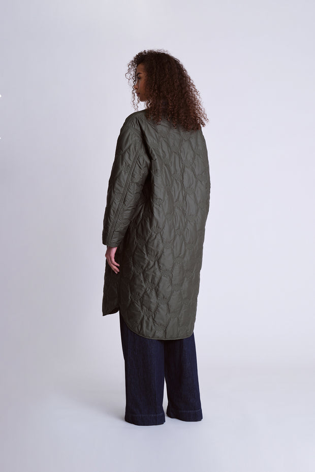 Quilted Coat - Forest