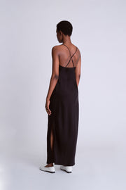 Twist Strap Cami Dress - Black