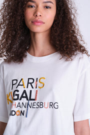 Embroidered T-shirt Paris -  Kigali