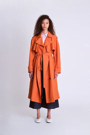 Double brest Trench Coat - Apricot