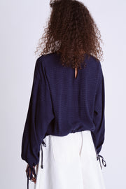 Ruched Drawstring Blouse