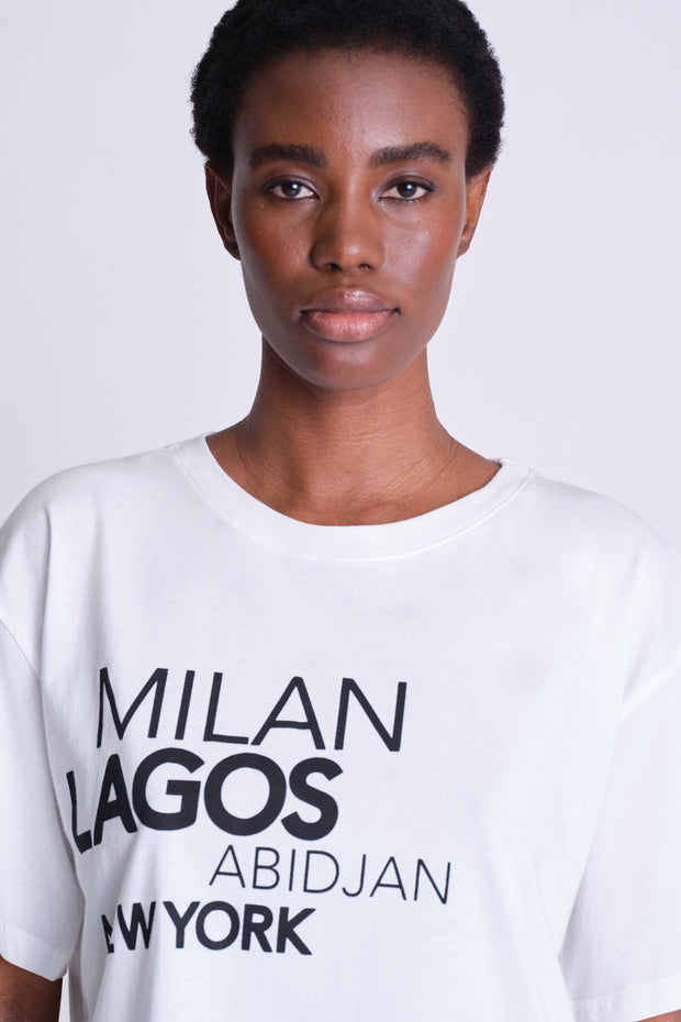 T-shirt Milan - Lagos - Abidjan - New York
