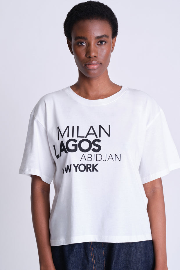 T-shirt Milan - Lagos - Abidjan - New York