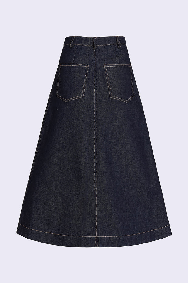 A-Line Skirt - Indigo