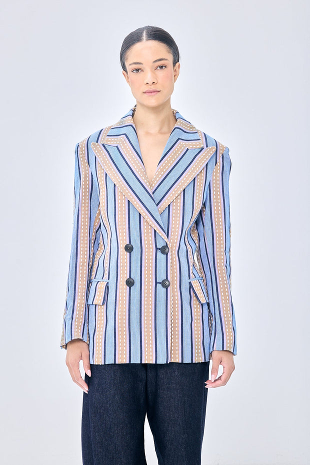 double breasted blazer - Faso Dan Fani blue