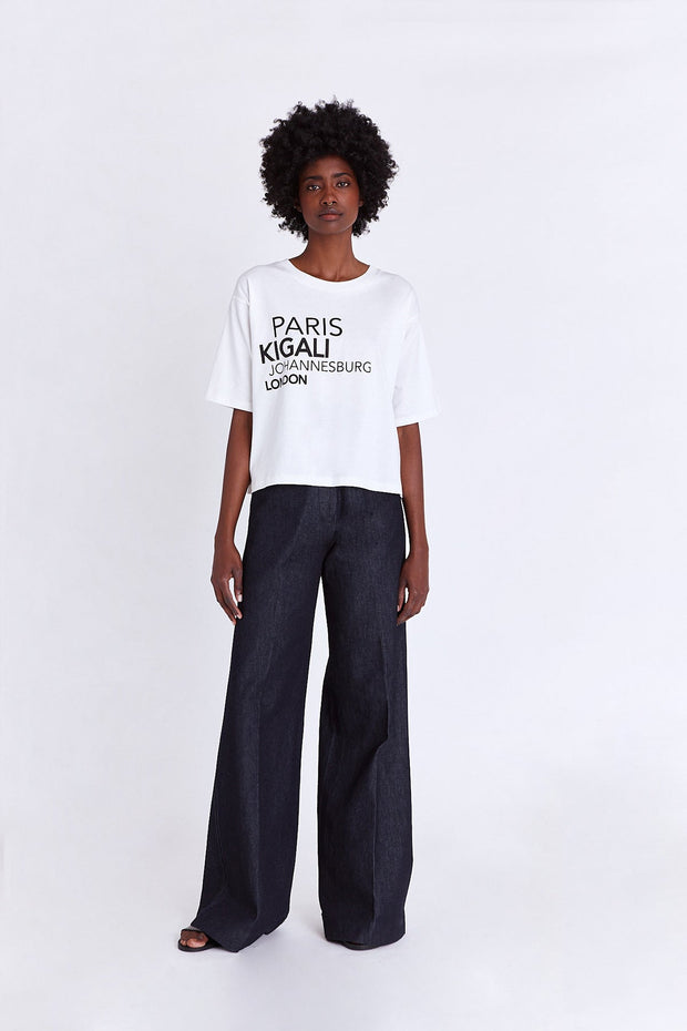 boxy t-shirt - Paris/Kigali/Jo.burg/London