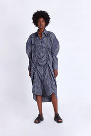 drawstring shirt dress