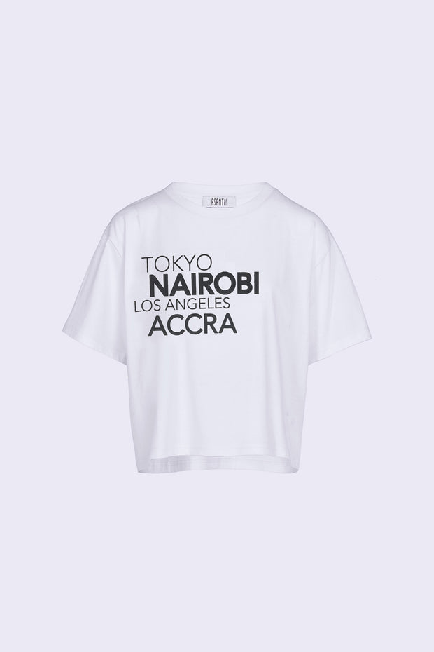 boxy t-shirt - Tokyo/Nairobi/Los Angeles/Accra